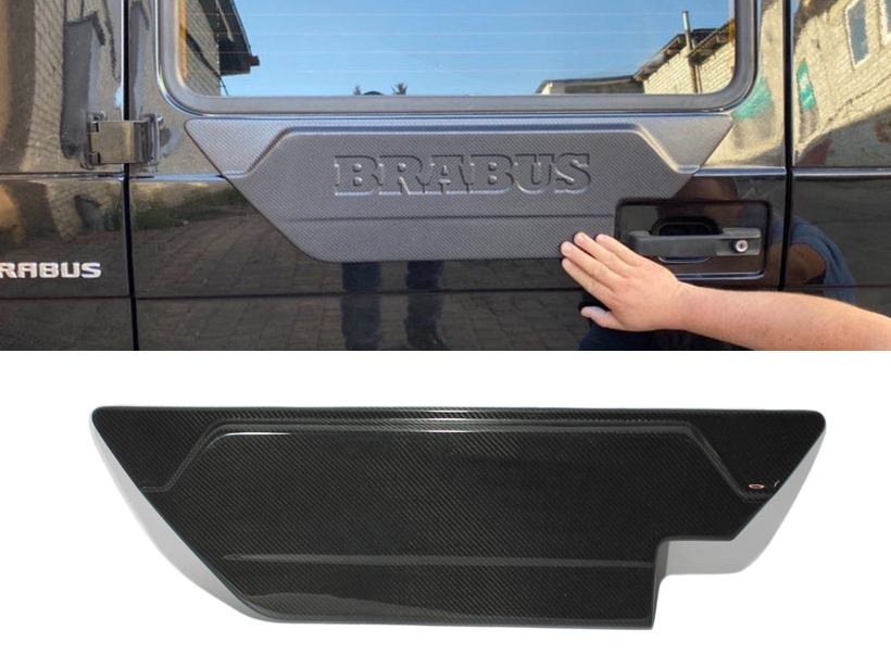 Mercedes-Benz W463 G-Class Spare Tire Mount Holes Cover Rear Door Carbon Fiber Attachment